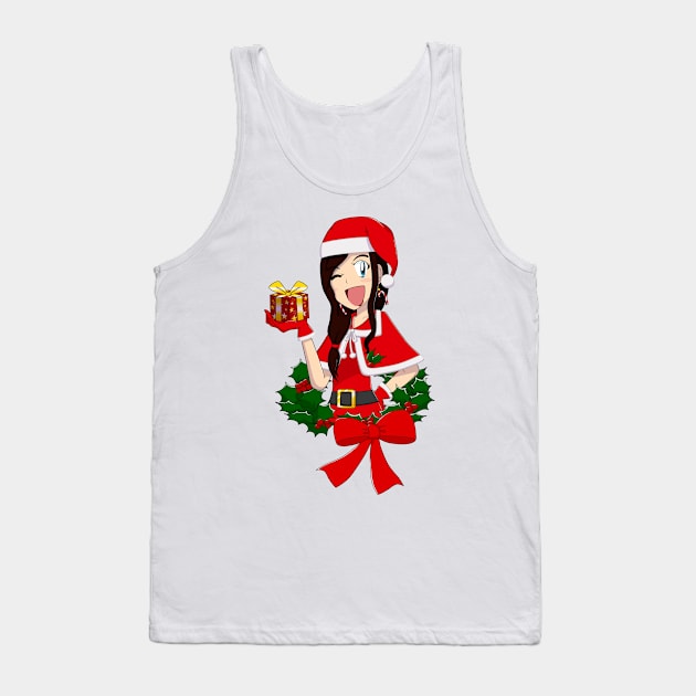 SantaChan w/ Gift Tank Top by AuroraPeachy